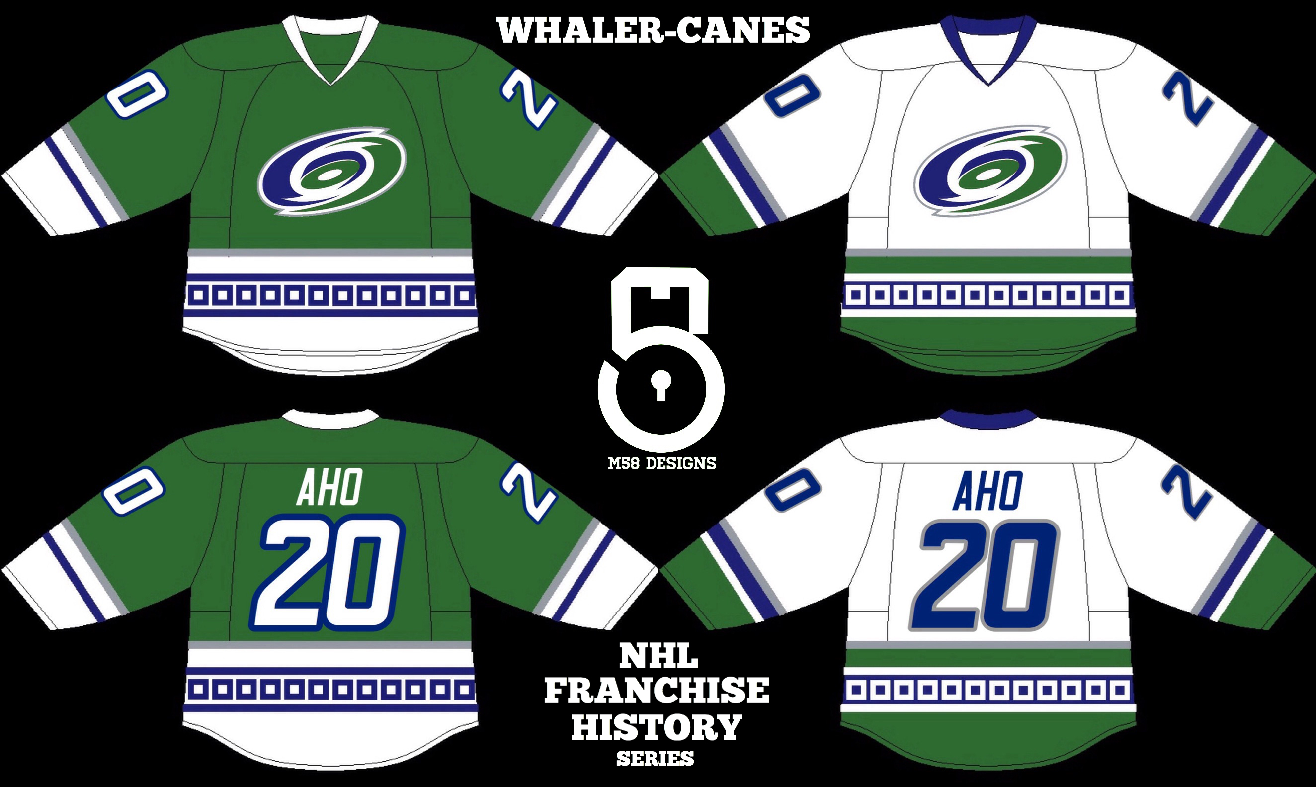carolina hurricanes wearing hartford whalers jersey